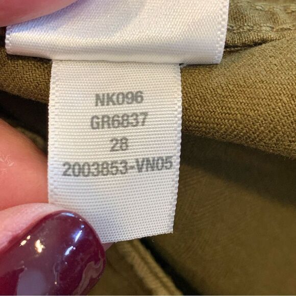 Madewell The Perfect Vintage Wide-Leg Pant Utility Edition Green High-rise SZ 28 - Picture 7 of 9